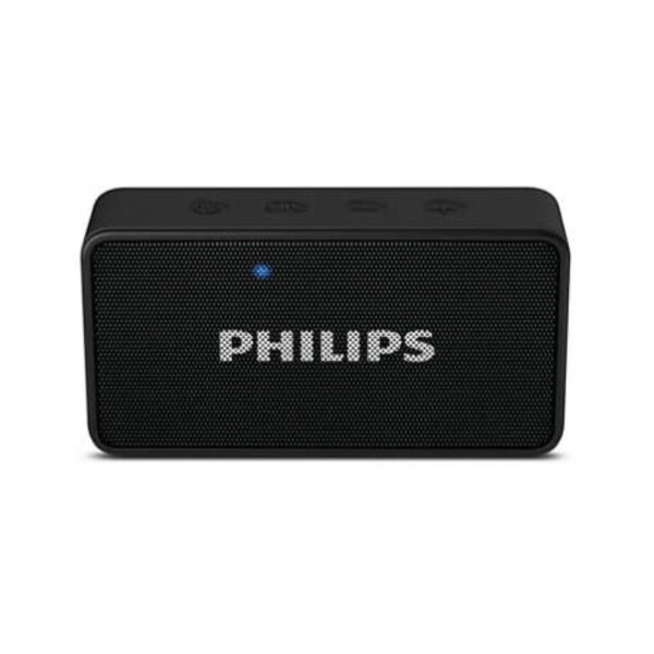 Parlante Portatil Philips Bt60Bk/77 - Negro, 3W Rms, Bt, C/Mic., Fm, Aux