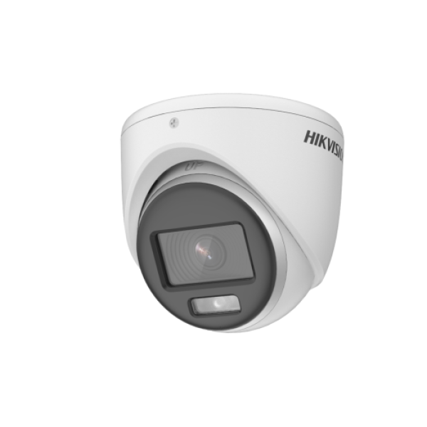 Camara Hikvision Analog. Turret 2Mp Colorvu Lente 2.8, Luz Blanca 20Mts, Carcasa P (Ds-2Ce70Df0T-Pf)