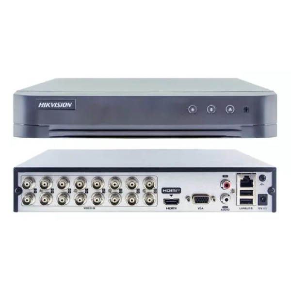 Cctv Hikvision Dvr 16 Ch Turbo Hd 4.0, 2 Ch Ip, 1 Sata Hasta 6Tb, Metalico (Ds-7216Hghi-M1)