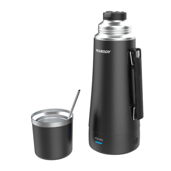 Termo Peabody Pe-Eta1001N E_Termo - Negro, 1Lt, 700W, Inc. Mate/Bombilla
