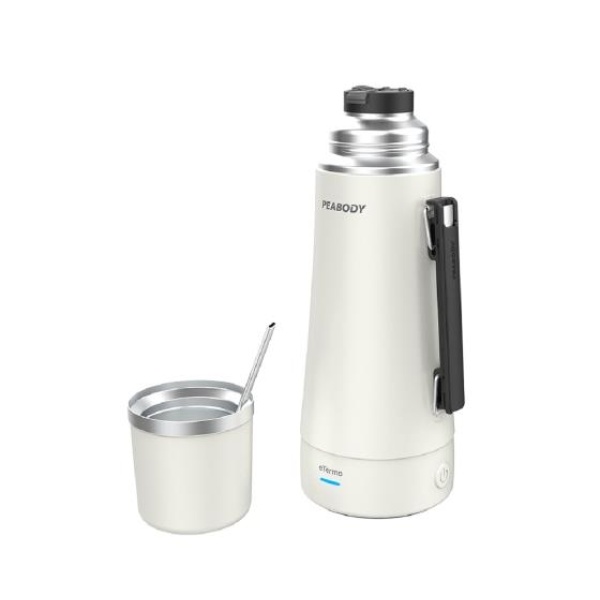 Termo Peabody Pe-Et1002B E_Termo - Blanco, 1Lt, 700W, Inc. Mate/Bombilla