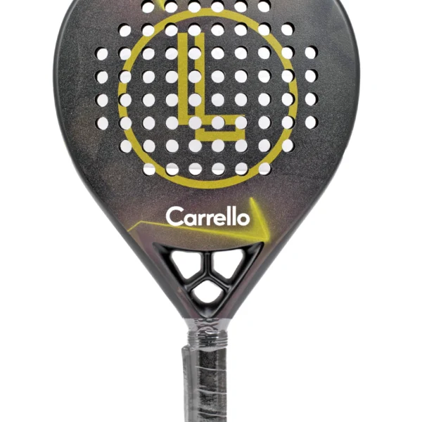 Paleta Carrello Milano Carbono 12K  Rugosa Amarillo