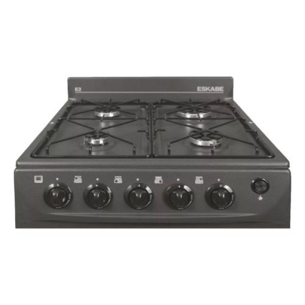 Cocina Multigas Eskabe E2 BK Gris 52cm Vitrolimpiante Encend Eléctrico