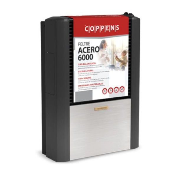 Calefactor Coppens Peltre Acero 6000 Kcal/H - Tb, Mg, C/Salida Izq.