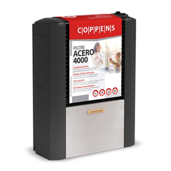 Calefactor Coppens Peltre Acero 4000 Kcla/H - Tb, Mg, C/Salida Der.