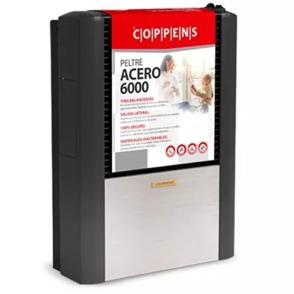 Calefactor Coppens Peltre Acero 6000 Kcal/H - Tb, Mg, C/Salida Der.