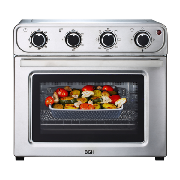 Horno Electrico Air Fryer Bgh Bhe30Fx24T - Inox, 30Lts, 1600W