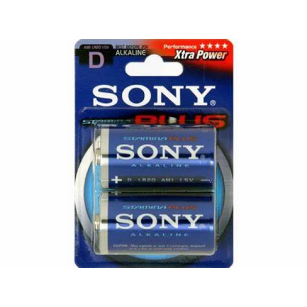 Blister De Pilas Sony Stamina Plus Lr20-D Alcalina X2 Unidades