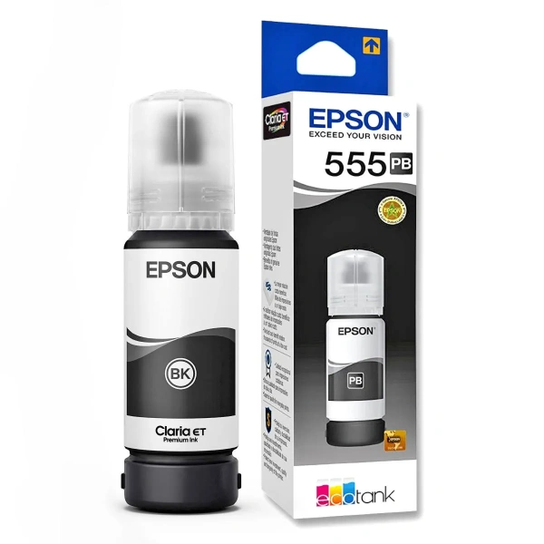 Epson Original T555120-Al - Botella De Tinta Negra Fotografica L8160/L8180