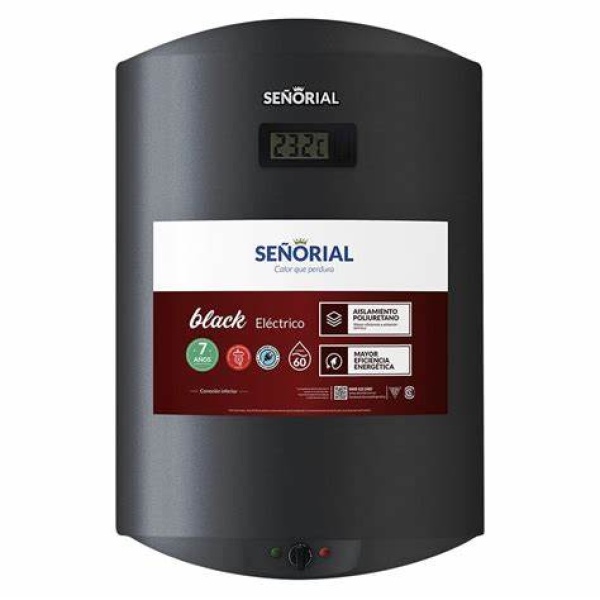 Termotanque Electrico Señorial Tsbe-60 Lts Black, De Colgar, Conexion Inf