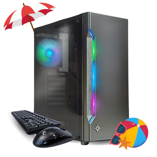 Pc Pcbox Amd Ryzen 5 5600Gt, 16Gb, Ssd 480 Gb, Sin Sistema, Kit: Teclado, Mouse