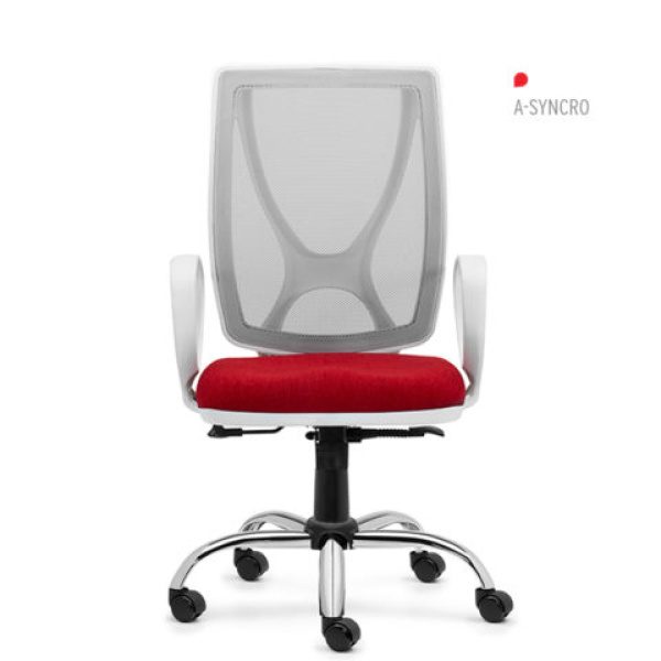 Sillón Profesional Alma Blanca con Base Cromada