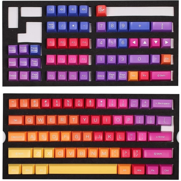 Ducky Keycap Set Afterglow Sa Us Abs Seamless Double Shot