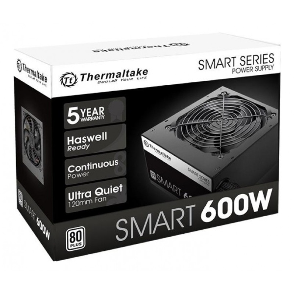 Fuente Gamer Thermaltake Smart 600W Ag80 Plus White