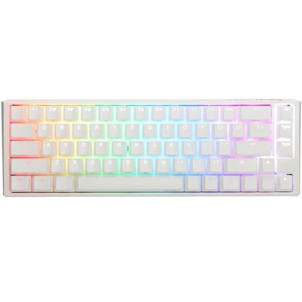 Teclado Mecanico Ducky One 3 Sf Teclas Blancasinterruptor Negro Ingles Pbt Doble Disparo Sin Costuras Estuche Superior Blanco Estuche Inferior Blanco