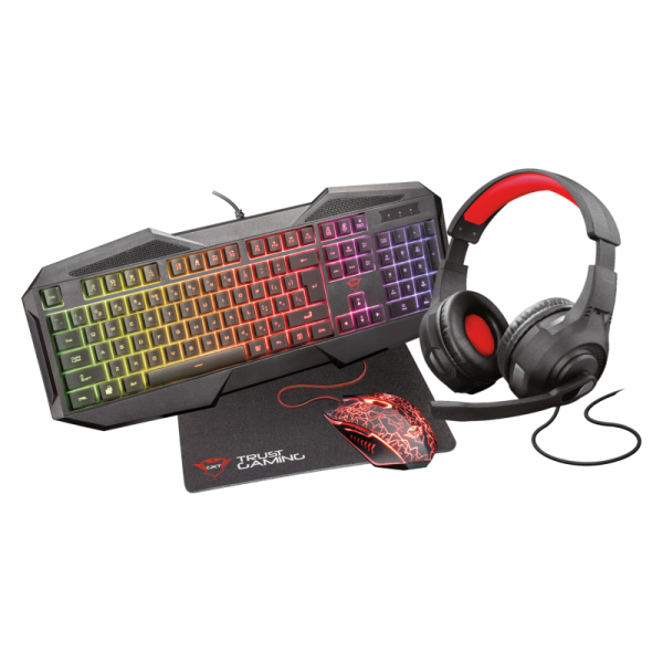 Trust Gaming Combo Teclado 4En1 Gxt1180Rw