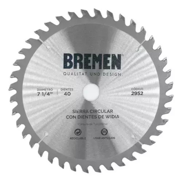 Sierra Circular 7 1/4 40 Dtes Widia Bremen