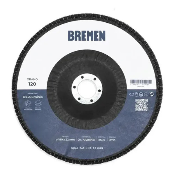 Disco Fibra 7 180Mm G 120 Ox. Alum 25U Bremen