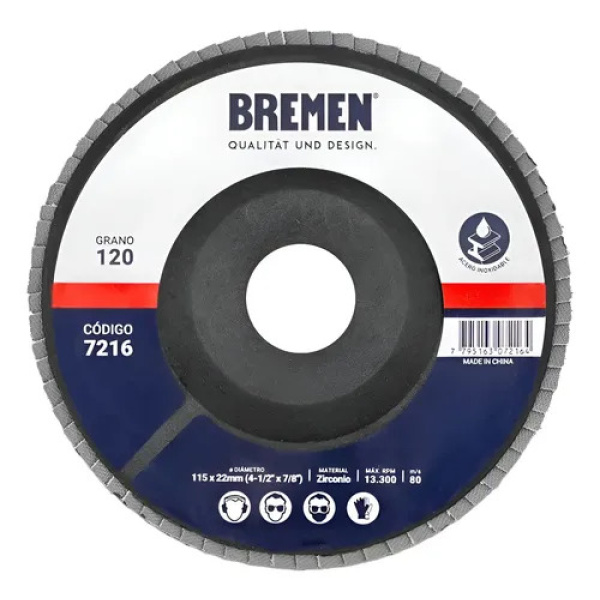 Disco Fibra 7 180Mm G 36 Zirconio 10U Bremen