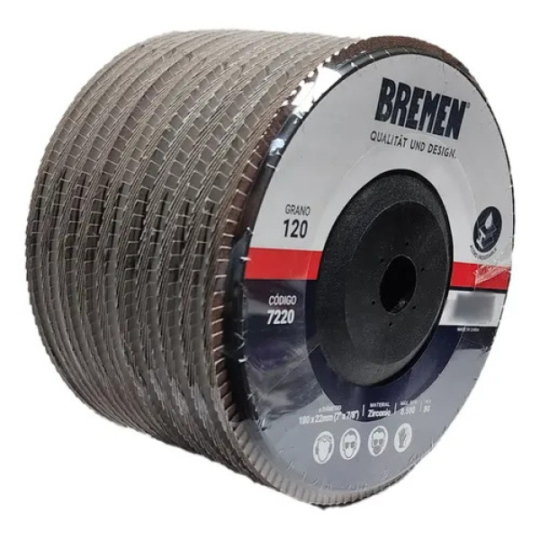 Disco Fibra 7 180Mm G 120 Zirconio 10U Bremen