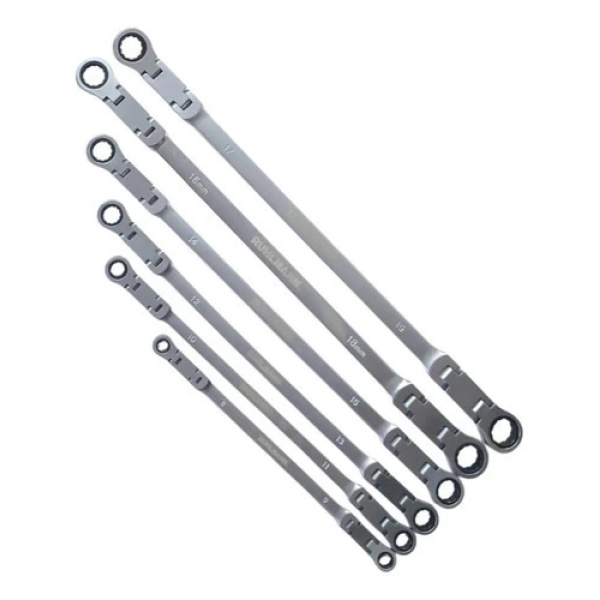Set 6Pz Llaves 3 Mov Largas C/Crique 8-19Mm Ruhlma