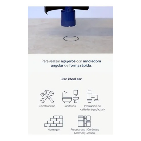 Broca Diamantada Bremen 25mm para Amoladora